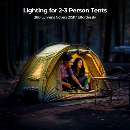 BougeRV Movable Area Light lampa kempingowa LED 380 lm, 3200 mAh, IP65 - czujnik ruchu