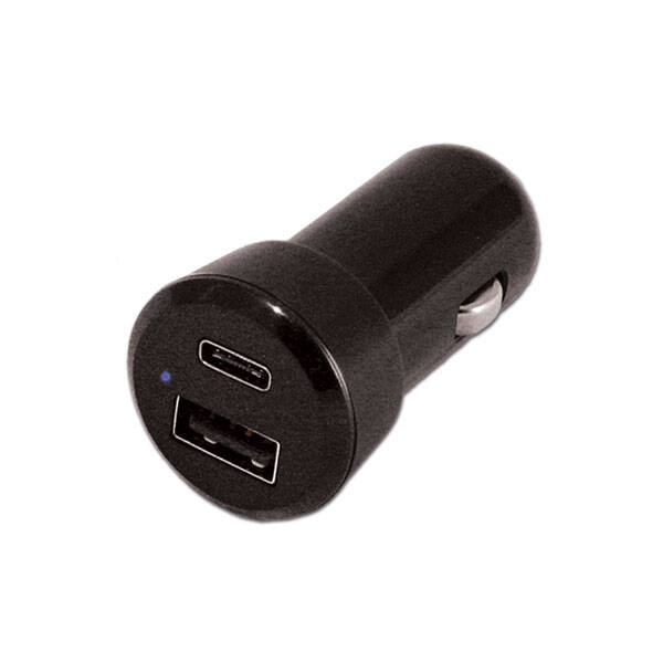 Adapter wtyczki do zapalniczki samochodowej 12 V - 2 USB / typ C