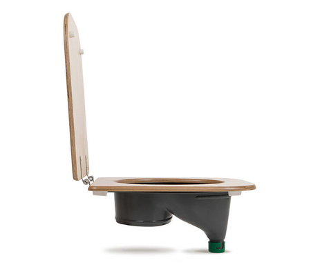 Composting toilet insert (grey) & toilet seat TROBOLO