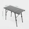 BOXIO TABLE - aluminium camping table for 3 Euroboxes with legs 40-62 cm