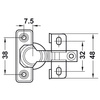 Häfele short arm cabinet hinge for thin doors from 14 mm - 95° opening angle, for motorhomes and caravans