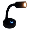 Lampa na gęsiej szyi czarna 12cm 2,2W 140lm ściemnialna IP20