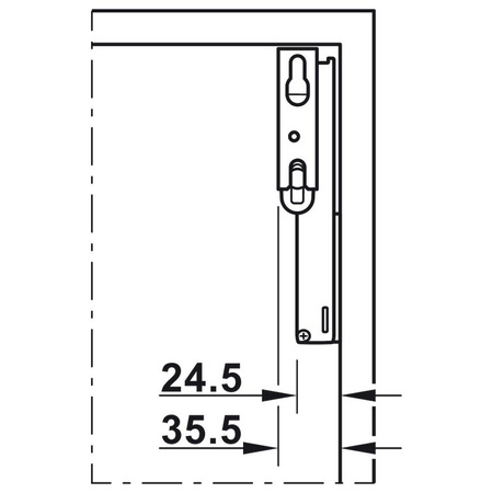 HÄFELE Lifting Fitting Free Space 1.11 for Flaps ≤ 4.3 kg Plastic Steel