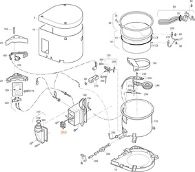 Combustion air motor with cable for BMN boat boiler