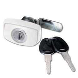 Lock 1046 white with cylinder and key