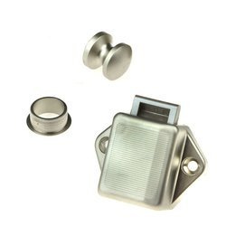 Nickel Plastic Mini Push Lock