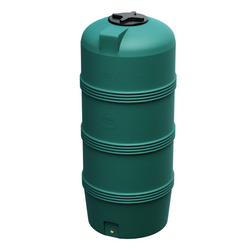 Cylindryczny pionowy pojemnik 320 l UHPLAST zielony