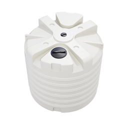 Cylindryczny niski umocniony pojemnik 8000 l UHPLAST biały