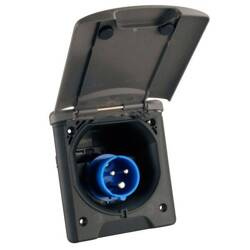 Gniazdo CEE z klapką do zasilania zewnętrznego 230V antracyt