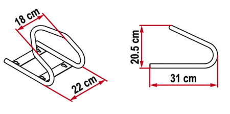 MotoWheel Chock Front - system blokowania przedniego koła