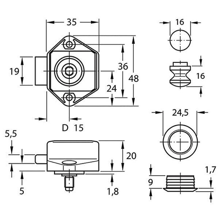 Nickel-plated mini Push-lock kit in packaging