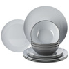 Jasnoszara zastawa stołowa Gimex Vivid Line - 12 elementów