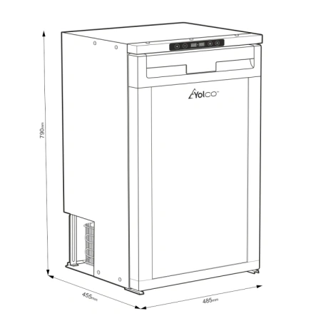 Yolco RL85N Black – lodówka kompresorowa 83 l z Bluetooth i Dual Zone