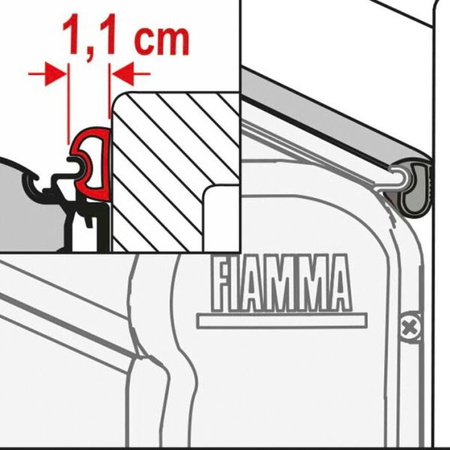 Taśma uszczelniająca do markiz Fiamma Rain Guard S 3 m płaska ściana