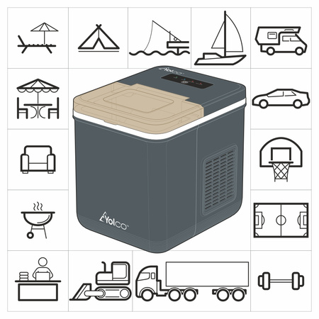 Kostkarka do lodu Yolco ICM1 Carbon 0.8kg lodu