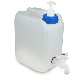 Umywalka plenerowa - 10 l kanister z kranem i dozownikiem do mydła