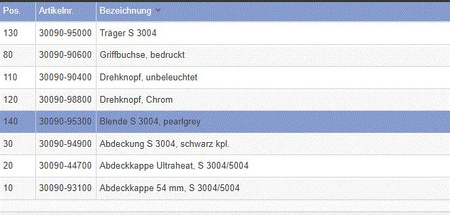 Pearl gray cover for S 3004 (P)