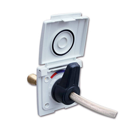 White quick-connect outdoor shower - 150 cm