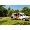 Fiamma F80s 425 roof awning - length 425 cm, projection 250 cm, Deep Black case, Royal Grey fabric