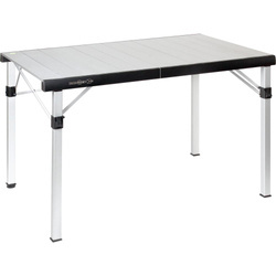 Stół kempingowy Titanium Quadra Compack 4 marki Brunner z rolowanym blatem, 120 cm