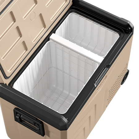 Yolco przenośna lodówka kompresorowa TCX60 60 l, dwustrefowa, piaskowa