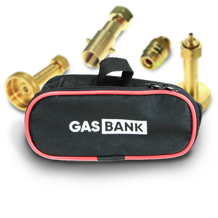 GasBank etui na adaptery tankowania LPG z 3 przegródkami, 7,5 x 18 x 8 cm, czarne