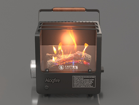 Alogfire Mini Campfire ALF-B11 portable gas fire - 1.5 kW, 220 g butane cartridge, real flame, ODS, outdoor use only