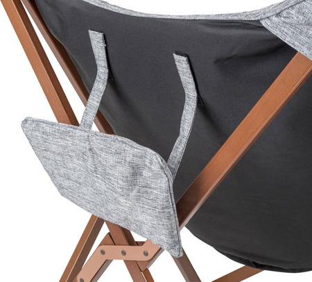 Bo-Camp folding camping chair L Grey Urban Outdoor - Bloomsbury - Oxford polyester