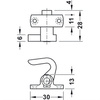 HÄFELE Locking bolt for a mortise lock, set, orientation for adjustment