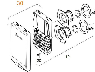 Fireplace grate with cover for S 2200 (P) radiators.