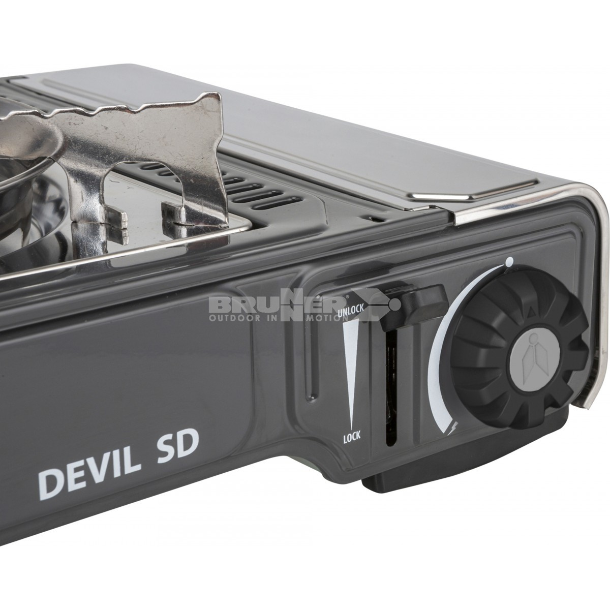 Control knob with piezo ignition on the Brunner Devil SD NG