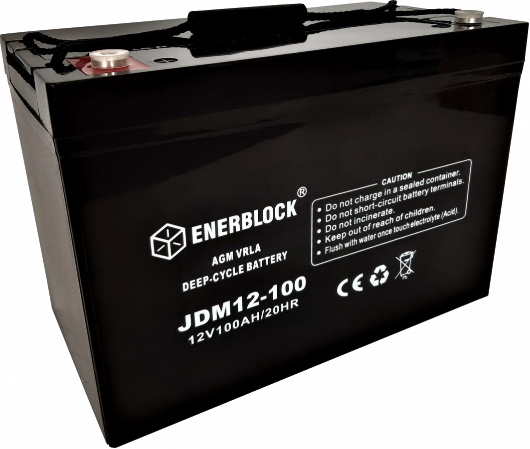 Akumulator kwasowo-ołowiowy ENERBLOCK AGM DEEP CYCLE 12V, 100AH Seria JDM