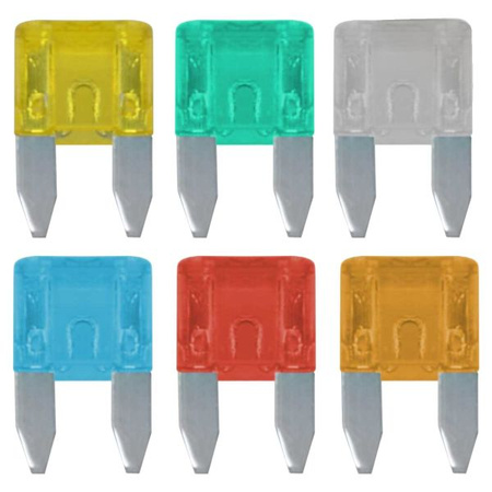 Bezpieczniki samochodowe mini 5-30A zestaw 6 sztuk Filmer