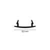 LED door profile cover - 220 cm