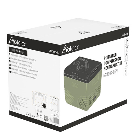 Yolco przenośna lodówka kompresorowa NX40 37 l, zielona