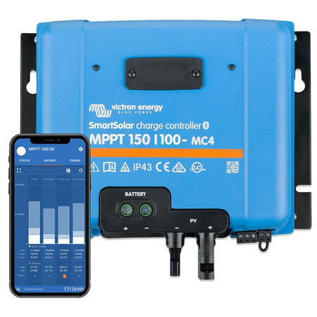 Victron SmartSolar MPPT 150/100-MC4 VE.Can regulator solarny 100 A, 12/24/48 V, Bluetooth