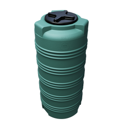 Cylindryczny pionowy pojemnik 505 l UHPLAST zielony