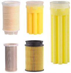 GOK foam oil filter insert 50-70 µm, short, yellow - 13 851 81 for type 500 and GS2000 filters