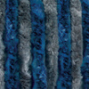 Grey/blue chenille curtain - 90 x 200 cm