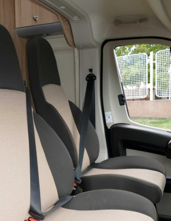 FASP 55 cm swivel single seat for Fiat Ducato X250 cab, light grey/anthracite upholstery