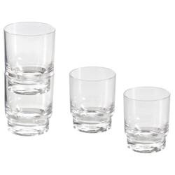 Eleganckie przezroczyste szklanki do picia 2 sztuki