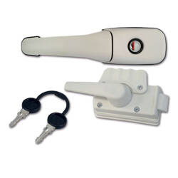 Complete white Zadi caravan lock