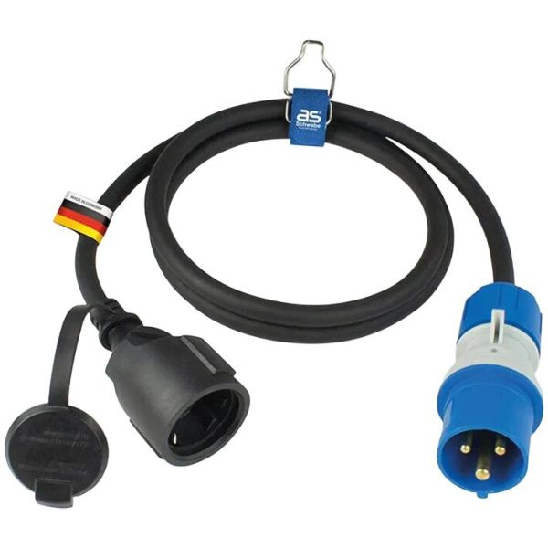 Adapter CEE Schuko AS Schwabe 3x2,5mm² LED do kampera łodzi budowy