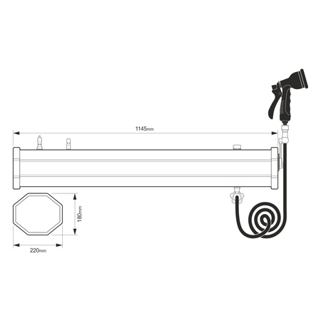 Zbiornik na wodę z prysznicem Yolco 30L WT30