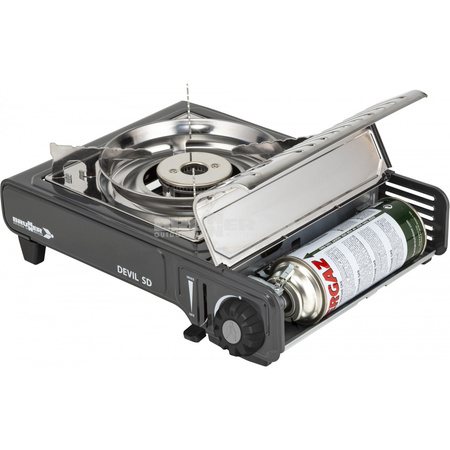 Brunner Devil SD NG cartridge gas stove - 1 burner 2.2 kW, flame failure device, piezo ignition, carry case
