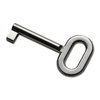 Decorative key 38 mm matt nickel-plated