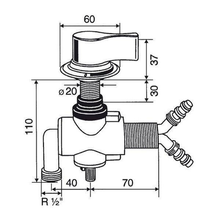 Kran podblatowy Mono-Mix UT Reich chrom