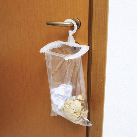 Bin bag holder with hook
