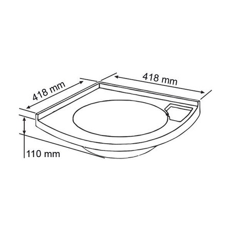 Thermoformed corner sink