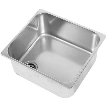 CAN LA1402 - zlewozmywak prostokątny inox 350 x 320 x 150 mm bez odpływu, otwór Ø 55 mm - kuchnia kampera i łodzi